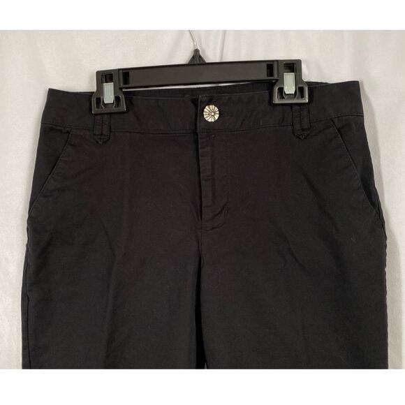 TRIBAL Extensible Stretch Black Capris Pants Size 4 - Picture 2 of 7